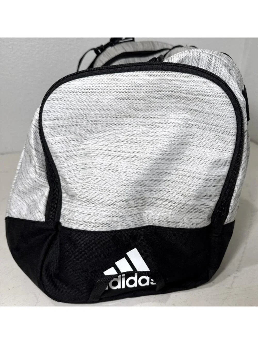 adidas Diablo Small II Duffel Bag 20L Zip Strap White Black Hex Print